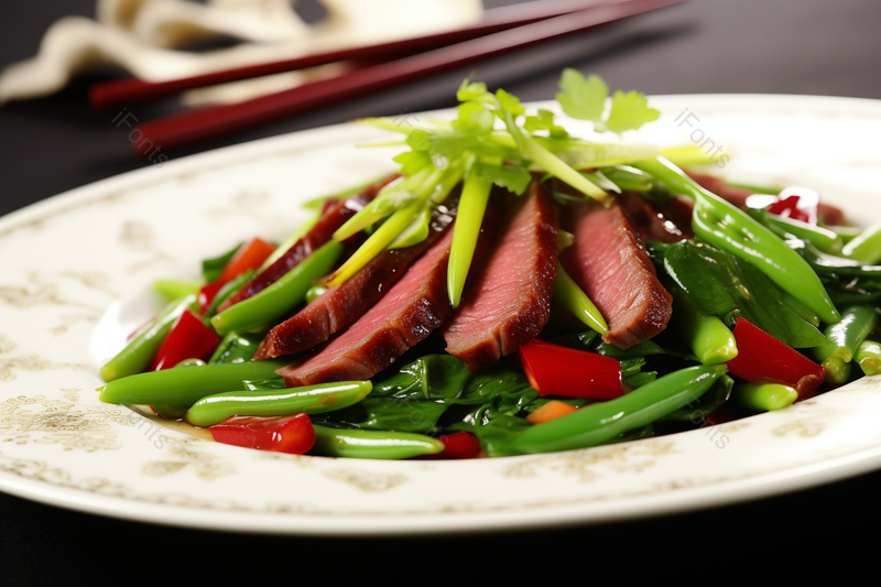 美味的葱段青蒜炒腊肉腊味绿色食品配菜美食,高清,摄影图,摄影图片,图片大全,摄影图免费下载